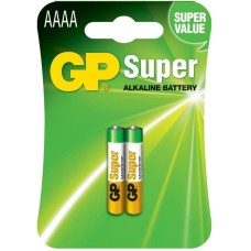 Батерии алкални GP AAAA LR61, 1.5V, блистер 2 броя 020349 Батерии алкални GP AAAA LR61, 1.5V, блистер 2 броя 020349